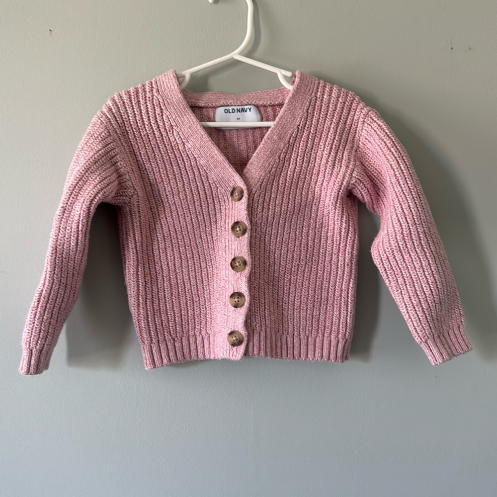 Pale pink, Old Navy 4T Cardigan